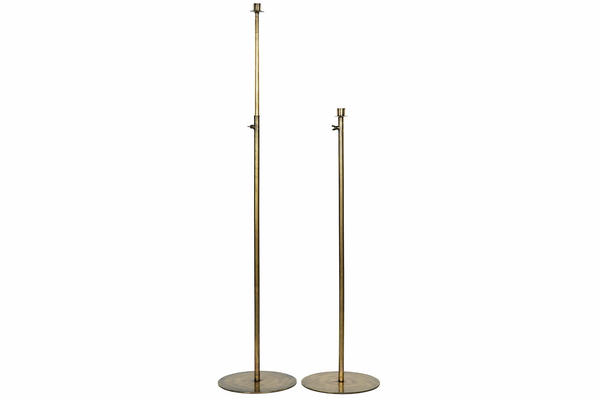 Ljusstake Reglerbar Antik Mässing - 2-pack