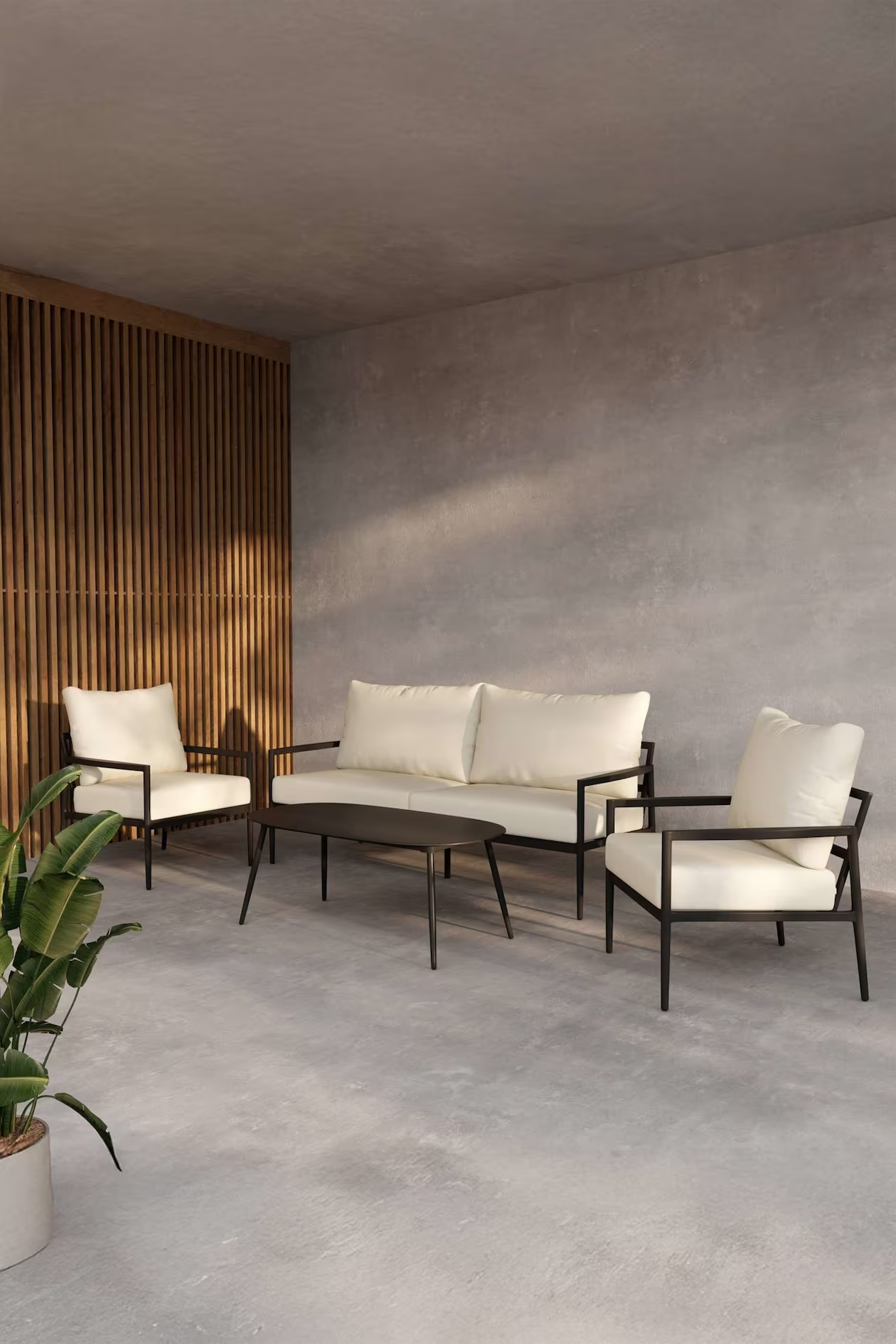 Taromina Lounge Set Svart